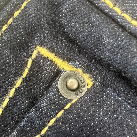 HUDSON Dark Wash Denim Blue Made in USA Jeans Cotton Snadex Stretch 107906 29 - Picture 4 of 16